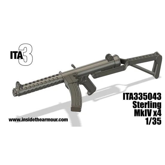 Inside The Armor Ita335043 1/35 Sterling Mk.4 Smg 4 Pcs