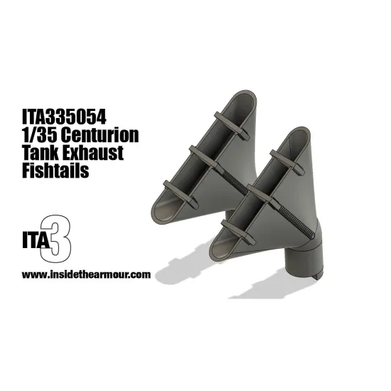 Inside The Armor Ita335054 1/35 Centurion Tank Fishtail Exhausts Afv Club
