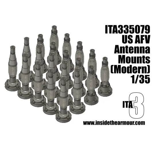 Inside The Armor Ita335079 1/35 Us Modern Afv Antenna Mounts