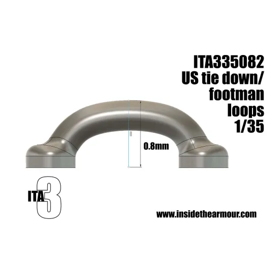 Inside The Armor Ita335082 1/35 Us Tie Down Footman Loops 120pcs