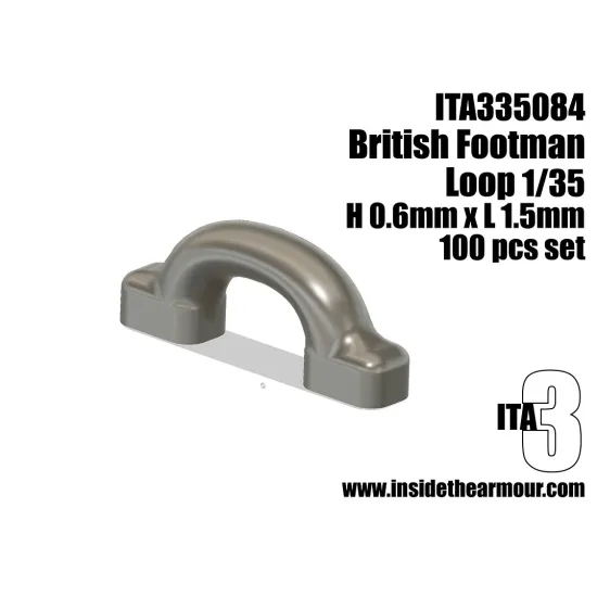 Inside The Armor Ita335084 1/35 British Tie Down Footman Loops 1.5mm L Type 1 100pcs