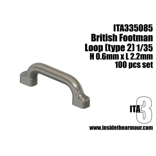 Inside The Armor Ita335085 1/35 British Tie Down/ Footman Loops 2.2mm L Type 2 100pcs