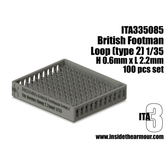 Inside The Armor Ita335085 1/35 British Tie Down/ Footman Loops 2.2mm L Type 2 100pcs