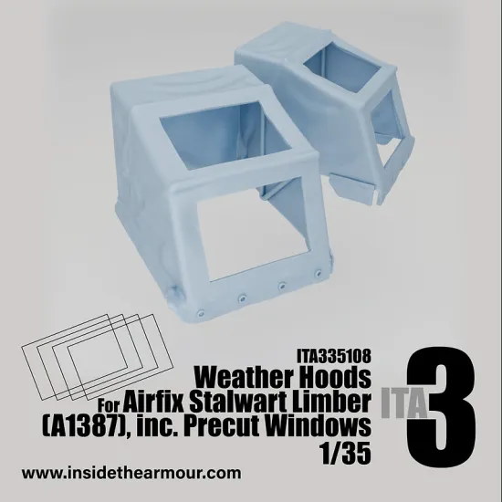 Inside The Armor Ita335108 1/35 Stalwart Weather Hoods For Airfix Limber Kit A1387