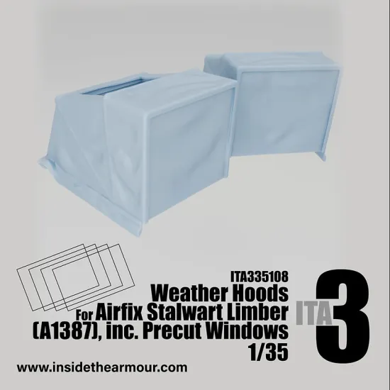 Inside The Armor Ita335108 1/35 Stalwart Weather Hoods For Airfix Limber Kit A1387