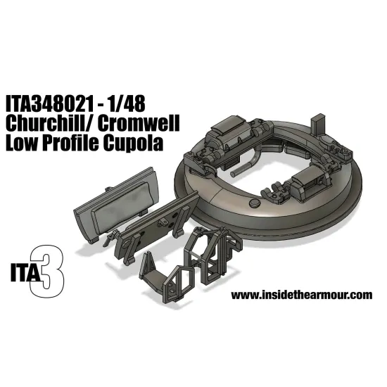 Inside The Armor Ita348021 1/48 Churchill / Cromwell/ Sherman Low Profile Cupola