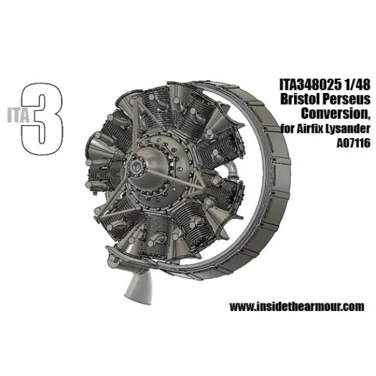 Inside The Armor Ita348025 1/48 Perseus Lysander Mkii Engine Conversionengine Set For Airfix