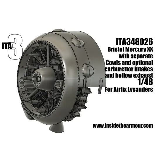 Inside The Armor Ita348026 1/48 Mercury Xx Engine Set For Airfix Lysander