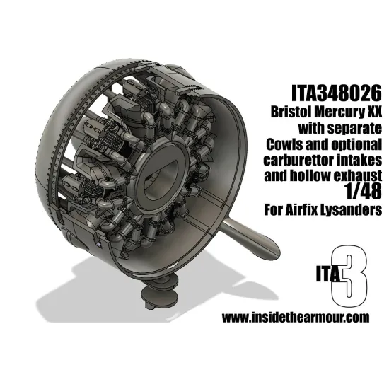 Inside The Armor Ita348026 1/48 Mercury Xx Engine Set For Airfix Lysander
