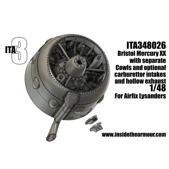 Inside The Armor Ita348026 1/48 Mercury Xx Engine Set For Airfix Lysander
