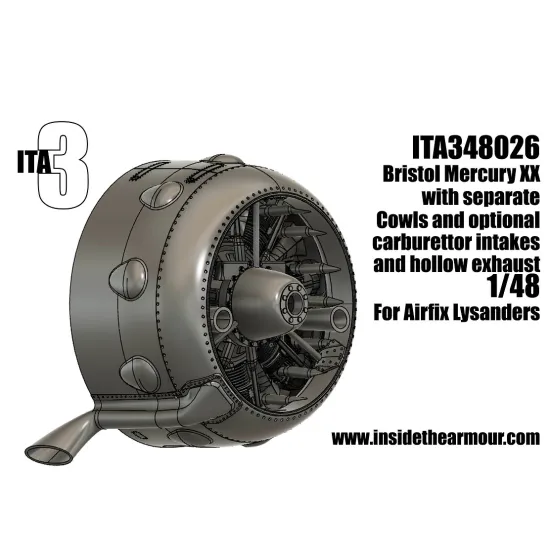 Inside The Armor Ita348026 1/48 Mercury Xx Engine Set For Airfix Lysander