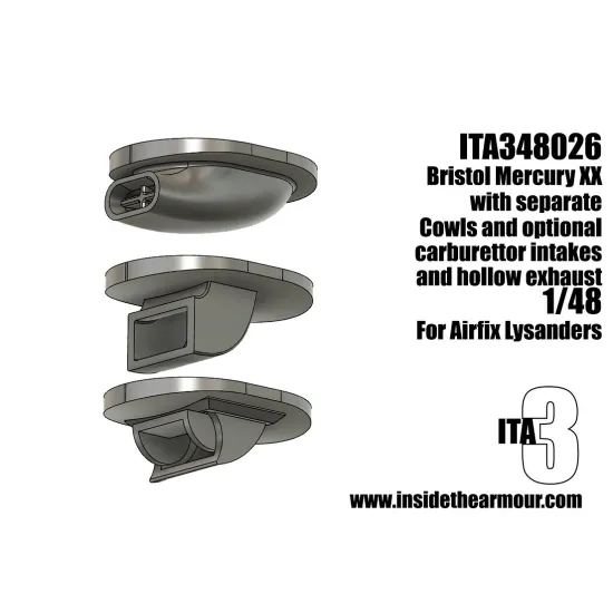 Inside The Armor Ita348026 1/48 Mercury Xx Engine Set For Airfix Lysander