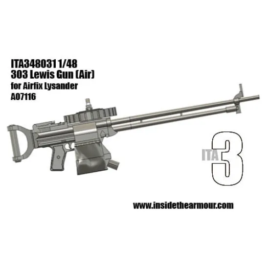 Inside The Armor Ita348031 1/48 Lewis 303 Mg For Airfix Lysander