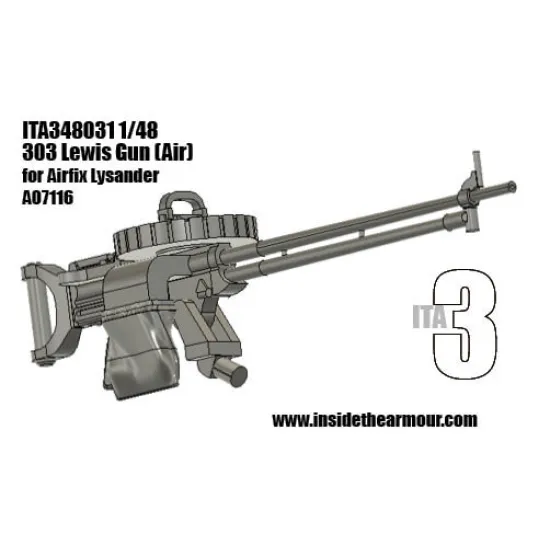 Inside The Armor Ita348031 1/48 Lewis 303 Mg For Airfix Lysander