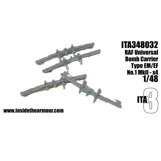 Inside The Armor Ita348032 1/48 Raf Universal Bomb Rack Ef Ef No1 Mkii X 4