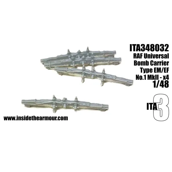 Inside The Armor Ita348032 1/48 Raf Universal Bomb Rack Ef Ef No1 Mkii X 4