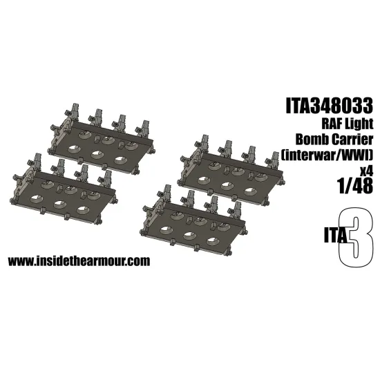 Inside The Armor Ita348033 1/48 Light Bomb Carrier X 4 For Ww2 Aircraft