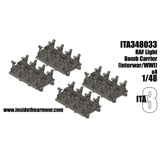 Inside The Armor Ita348033 1/48 Light Bomb Carrier X 4 For Ww2 Aircraft