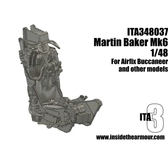 Inside The Armor Ita348037 1/48 Martin Baker Mk6 Ejection Seat Buccaneer Mirage Etc For Airfix