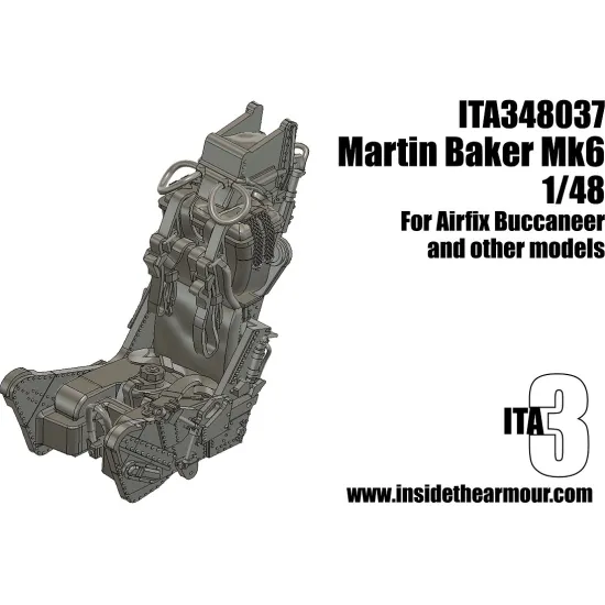 Inside The Armor Ita348037 1/48 Martin Baker Mk6 Ejection Seat Buccaneer Mirage Etc For Airfix
