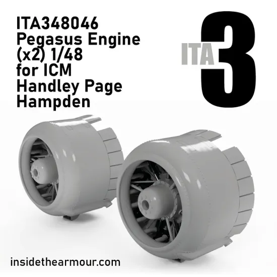 Inside The Armor Ita348046 1/48 Bristol Pegasus Engines For Icm Hampden