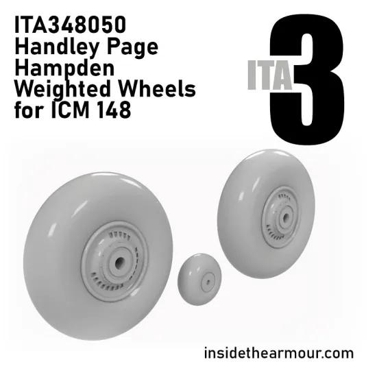 Inside The Armor Ita348050 1/48 Weighted Wheels For Icm Hampden