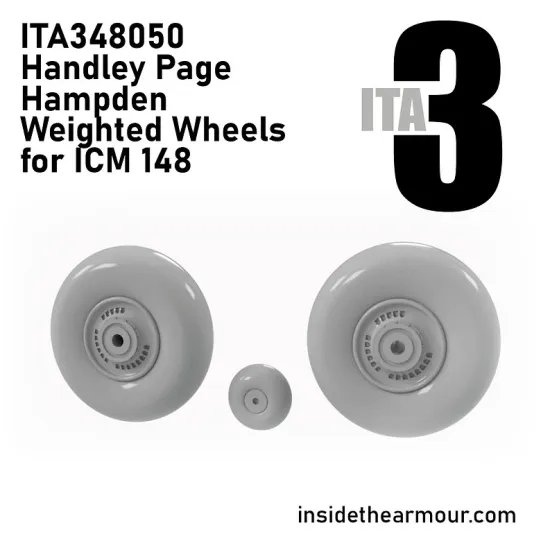 Inside The Armor Ita348050 1/48 Weighted Wheels For Icm Hampden