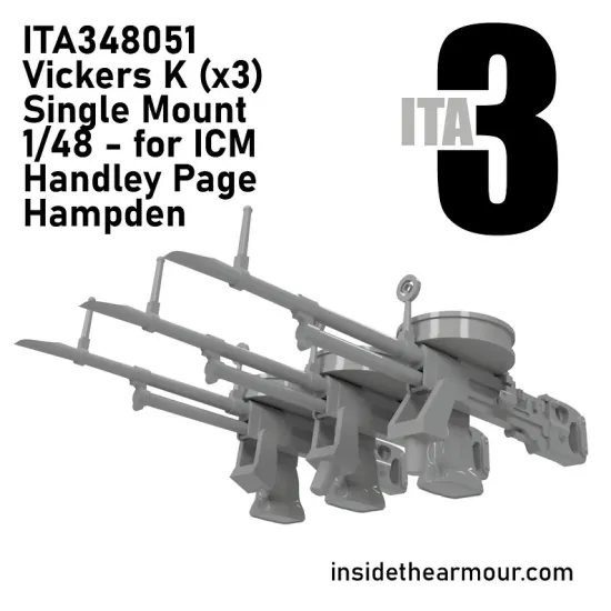 Inside The Armor Ita348051 1/48 Vickers K X3 With Mounts To Fit Icm Hampden
