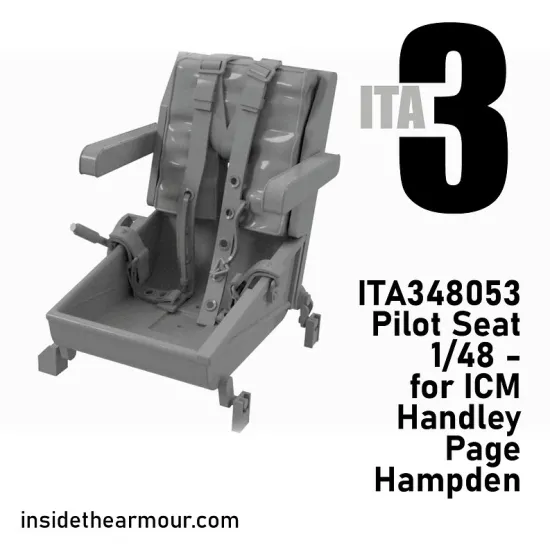 Inside The Armor Ita348053 1/48 Pilot Seat With Belts For Icm Hampden
