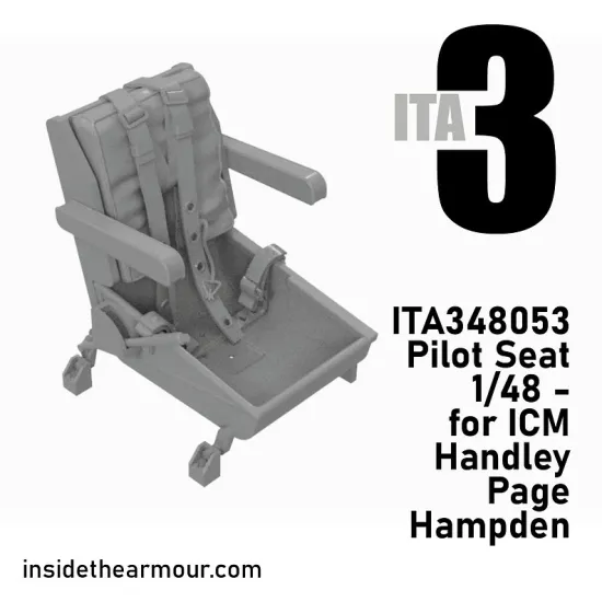 Inside The Armor Ita348053 1/48 Pilot Seat With Belts For Icm Hampden