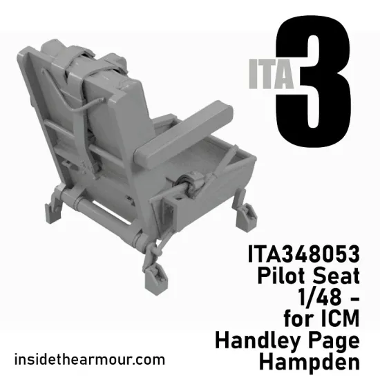 Inside The Armor Ita348053 1/48 Pilot Seat With Belts For Icm Hampden