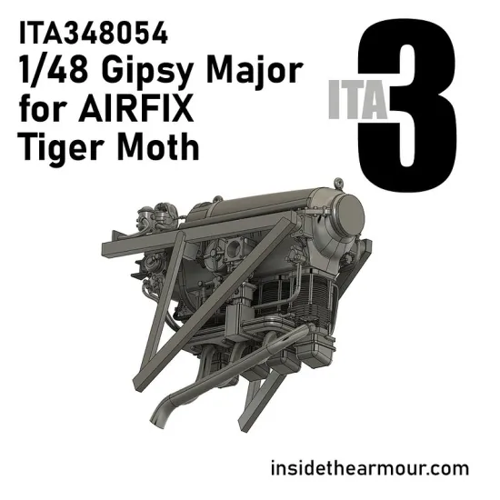Inside The Armor Ita348054 1/48 Gipsy Major Engine For Airfix Tiger Moth