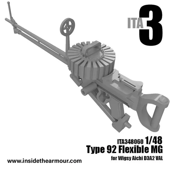 Inside The Armor Ita348060 1/48 Flexible Mount Type 92 Mg For Wingsy Kits D3a
