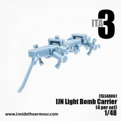 Inside The Armor Ita348061 1/48 Ijn Light Bomb Racks X4 Suitable For All D3a1, D3a2 Vals And A6m Zero Kits