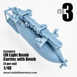 Inside The Armor Ita348063 1/48 Ijn Light Bomb Racks With Attached Bombs X4 Suitable For All D3a1, D3a2 Vals And A6m Zero Kits
