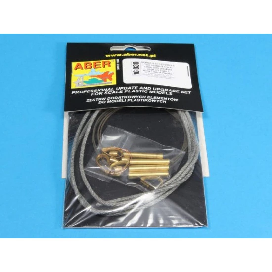 Tow cables and track cable with brackets used on Tiger I, King Tiger and Panther 1/16 Aber 16-030