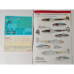 Foxbot 72-069 1/72 Decal For Lockheed P-38 Lightning Pin-up Nose Art Part Iv For Frog Academy Airfix Dragon Hasegawa Heller Italeri Revell Kits