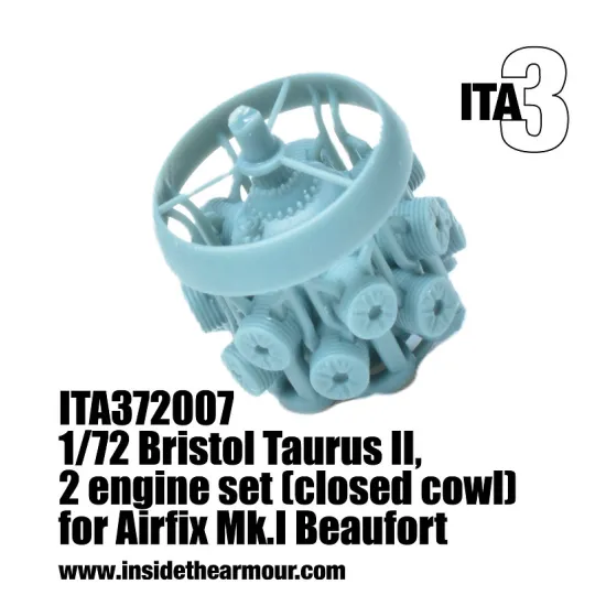 Inside The Armor Ita372005 1/72 Bristol Taurus 2 Engines Closed Cowl Version Maintenance