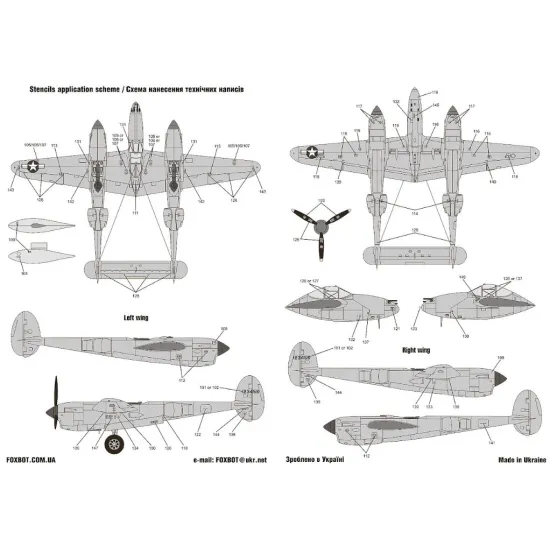 Foxbot 32-019 1/32 Decal For Lockheed P-38 Lightning Pin-up Nose Art Part I For Hobbycraft Revell Trumpeter Kits