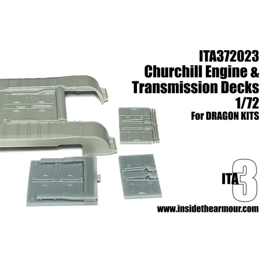 Inside The Armor Ita372023 1/72 Engine And Transmission Decks For Dml Churchills