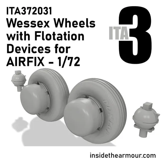 Inside The Armor Ita372031 1/72 Westland Wessex Wheels With Flotation Devices For Airfix