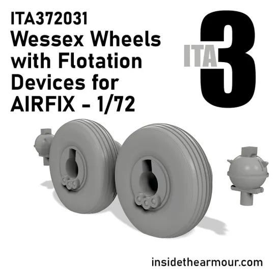 Inside The Armor Ita372031 1/72 Westland Wessex Wheels With Flotation Devices For Airfix