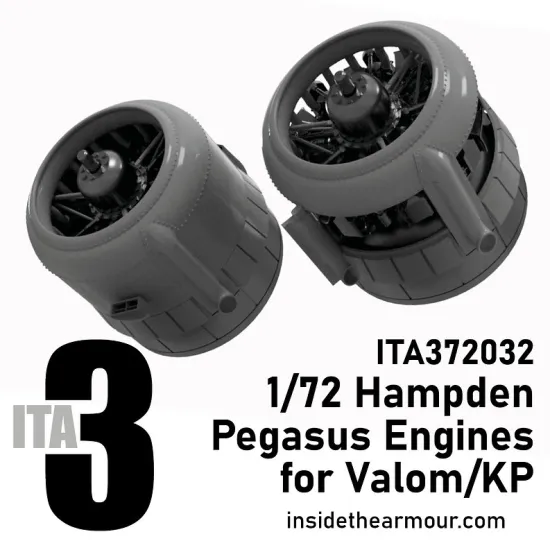 Inside The Armor Ita372032 1/72 Pegasus Engines For Valom Kp Hampden