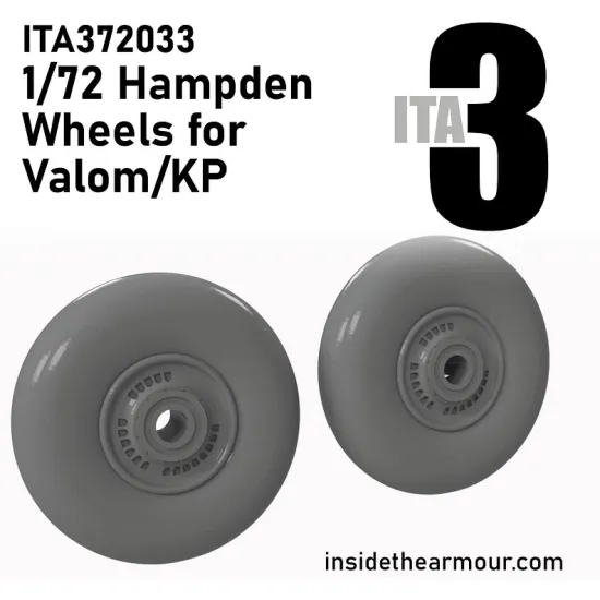 Inside The Armor Ita372033 1/72 Weighted Wheels For Valom/ Kp Hampden