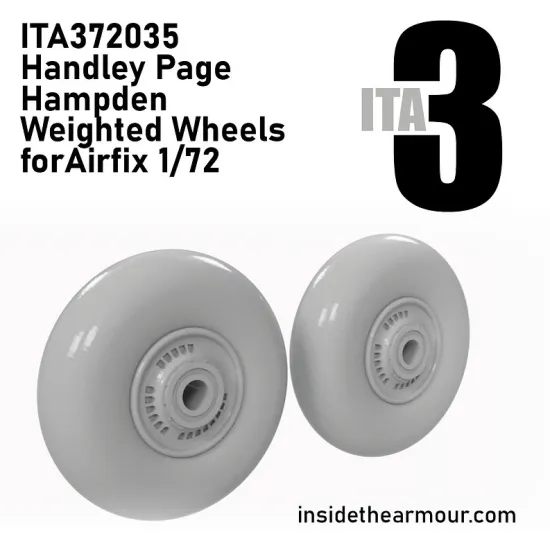 Inside The Armor Ita372035 1/72 Weighted Wheels For Airfix Handley Page Hampden