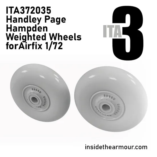 Inside The Armor Ita372035 1/72 Weighted Wheels For Airfix Handley Page Hampden