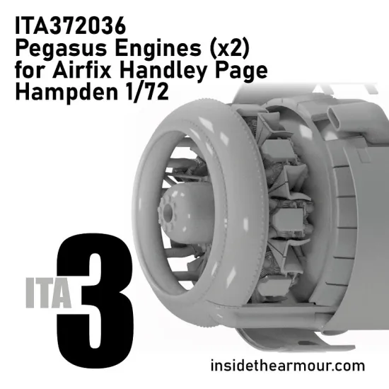 Inside The Armor Ita372036 1/72 Weighted Wheels For Airfix Handley Page Hampden