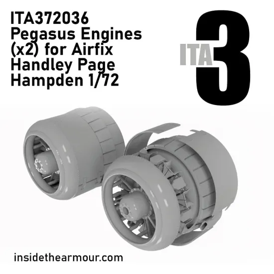 Inside The Armor Ita372036 1/72 Weighted Wheels For Airfix Handley Page Hampden