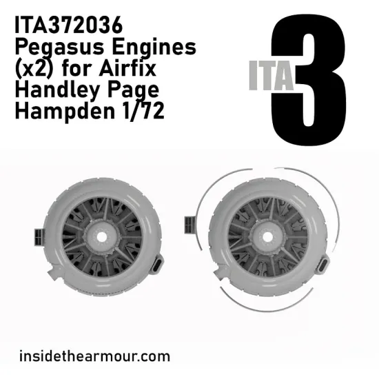 Inside The Armor Ita372036 1/72 Weighted Wheels For Airfix Handley Page Hampden