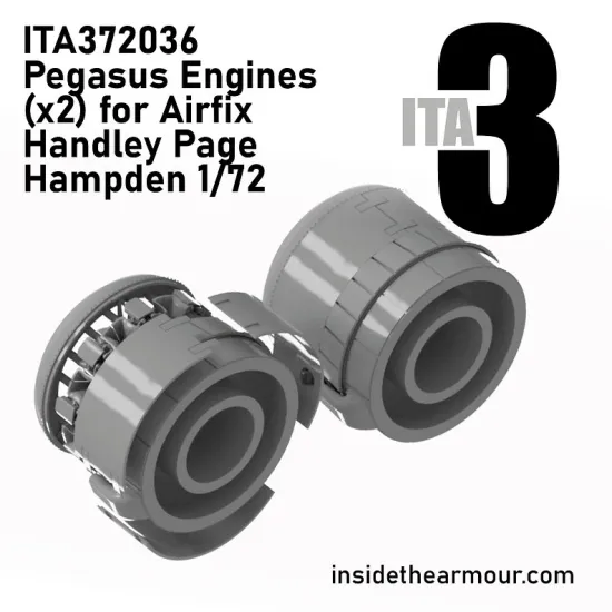 Inside The Armor Ita372036 1/72 Weighted Wheels For Airfix Handley Page Hampden